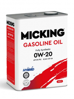 Масло моторное Micking Gasoline Oil MG1 0w20 SP-RC 4л